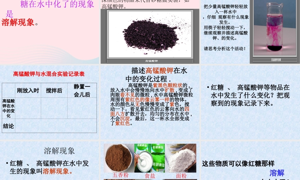 三年级科学上册 第二单元 饮用水 第13课《糖到哪里去了》课件（2） 鄂教版-鄂教版小学三年级上册自然科学课件
