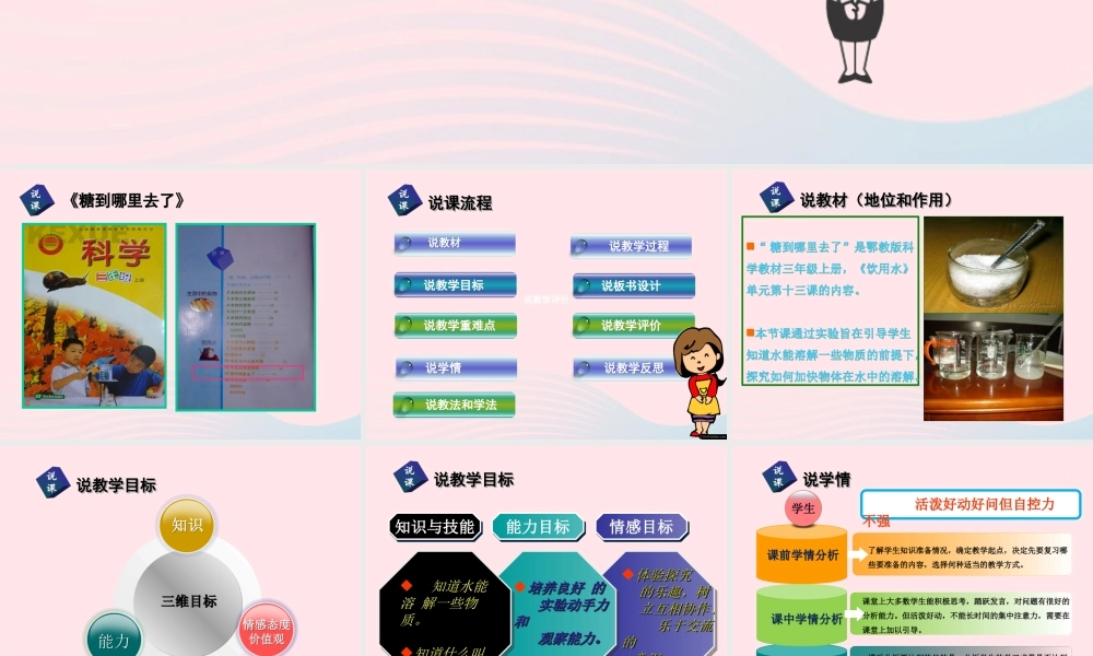 三年级科学上册 第二单元 饮用水 第13课《糖到哪里去了》课件（3） 鄂教版-鄂教版小学三年级上册自然科学课件
