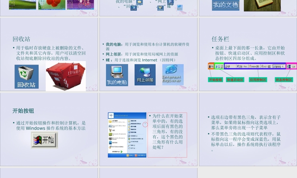 三年级信息技术上册 第3课 打开窗口天地宽 3.1 认识桌面课件 粤教版-粤教版小学三年级上册信息技术课件