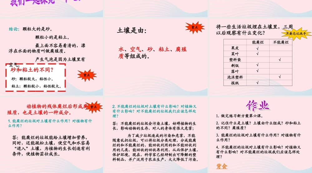 三年级科学上册 第6课《观察土壤》课件（1） 冀教版-冀教版小学三年级上册自然科学课件