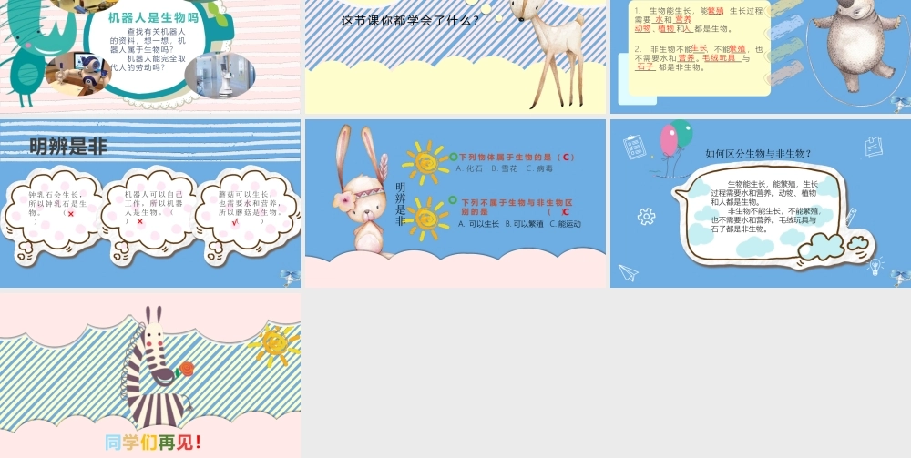 三年级科学下册 第1单元 生物资源 1.1 生物与非生物课件 冀人版-人教版小学三年级下册自然科学课件