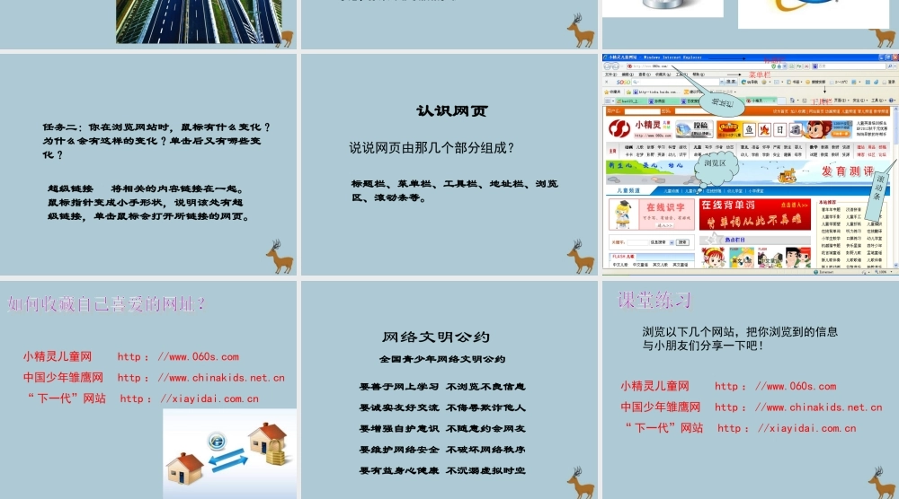 三年级信息技术上册 第3课 打开窗口天地宽 3.4 畅游网上世界课件 粤教版-粤教版小学三年级上册信息技术课件