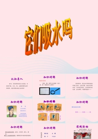 三年级科学上册 3.4《它们吸水吗》课件（2） 教科版-教科版小学三年级上册自然科学课件