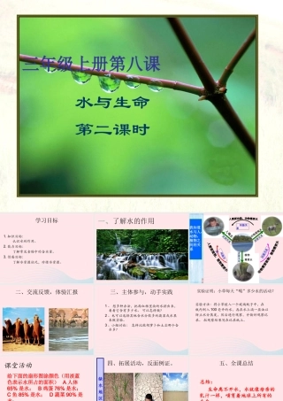 三年级科学上册 第8课《水与生命》课件（3） 冀教版-冀教版小学三年级上册自然科学课件