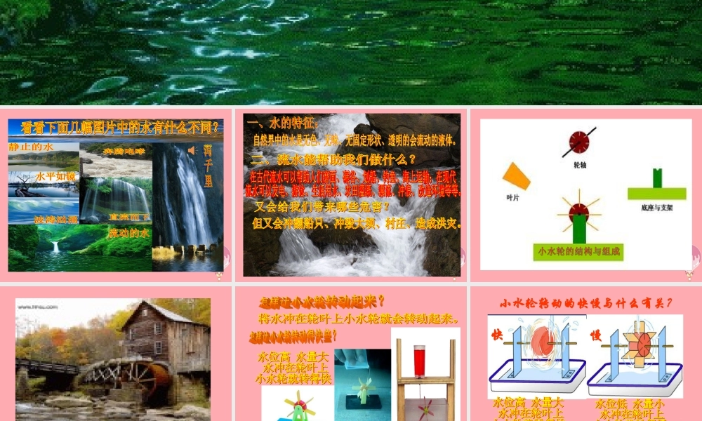 三年级科学上册 第10课 流动的水课件1 冀教版-冀教版小学三年级上册自然科学课件