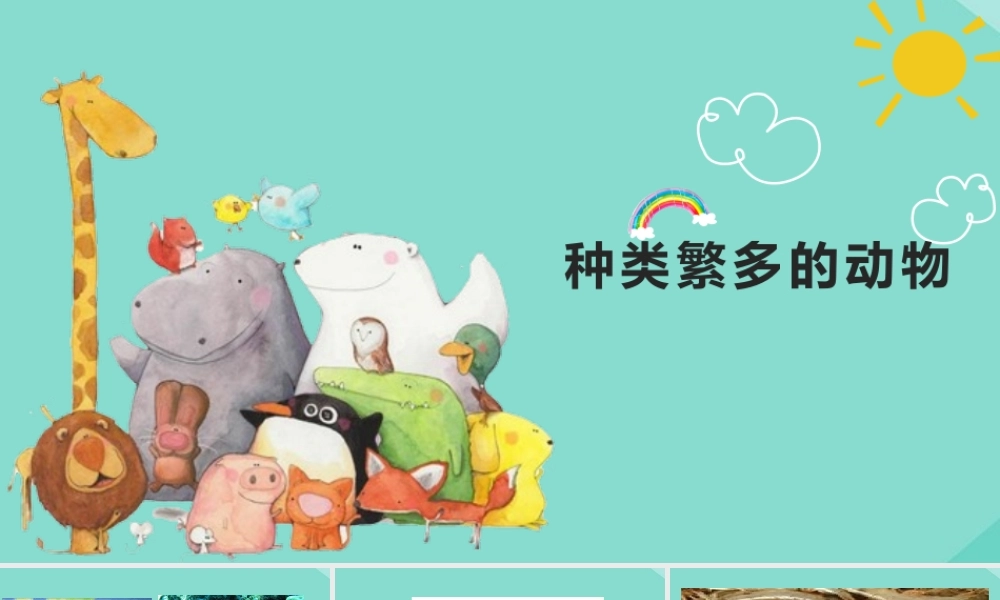 三年级科学下册 第1单元 生物资源 4 种类繁多的动物课件 冀人版-人教版小学三年级下册自然科学课件