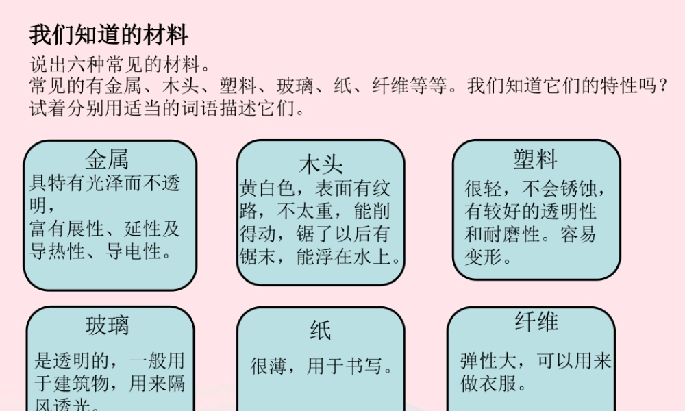 三年级科学上册 3.7《给身边的材料分类》课件（3） 教科版-教科版小学三年级上册自然科学课件