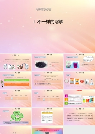 三年级科学上册 第三单元 溶解的秘密 1 不一样的溶解课件 大象版-大象版小学三年级上册自然科学课件