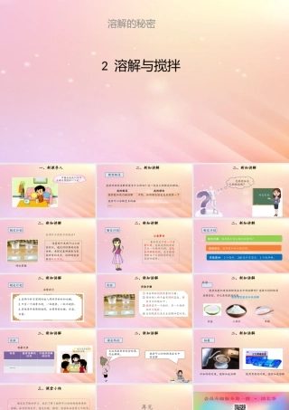 三年级科学上册 第三单元 溶解的秘密 2 溶解与搅拌课件 大象版-大象版小学三年级上册自然科学课件