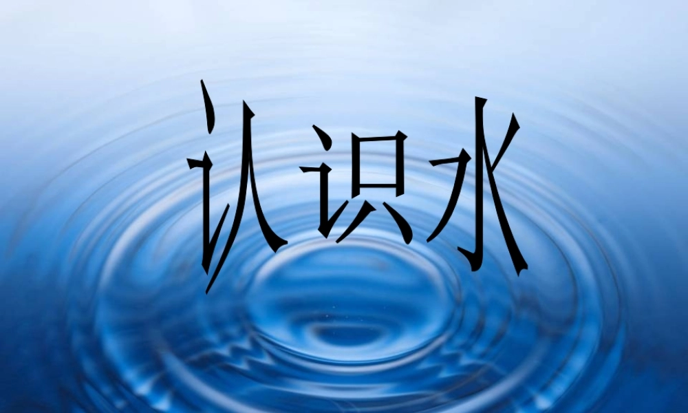 三年级科学上册 4.1 认识水课件1 青岛版五四制-青岛版小学三年级上册自然科学课件