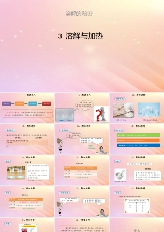 三年级科学上册 第三单元 溶解的秘密 3 溶解与加热课件 大象版-大象版小学三年级上册自然科学课件