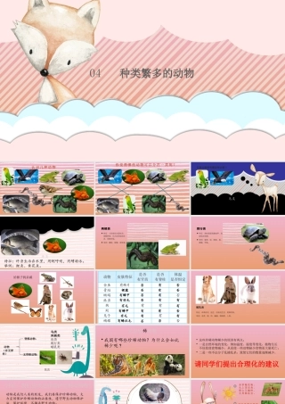 三年级科学下册 第1单元 生物资源 第四课 种类繁多的动物课件2 冀人版-人教版小学三年级下册自然科学课件