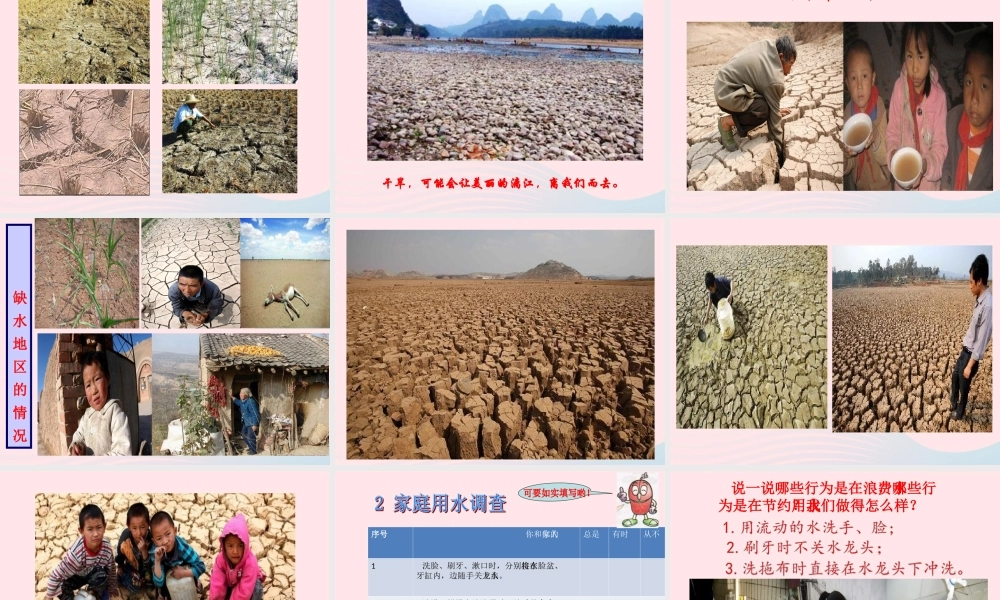 三年级科学上册 第11课《节约用水》课件（1） 冀教版-冀教版小学三年级上册自然科学课件