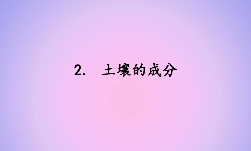 三年级科学上册 第三单元 土壤 3.2 土壤的成分课件 湘科版-人教版小学三年级上册自然科学课件