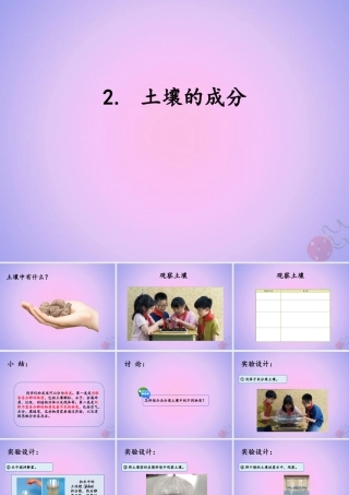 三年级科学上册 第三单元 土壤 3.2 土壤的成分课件 湘科版-人教版小学三年级上册自然科学课件