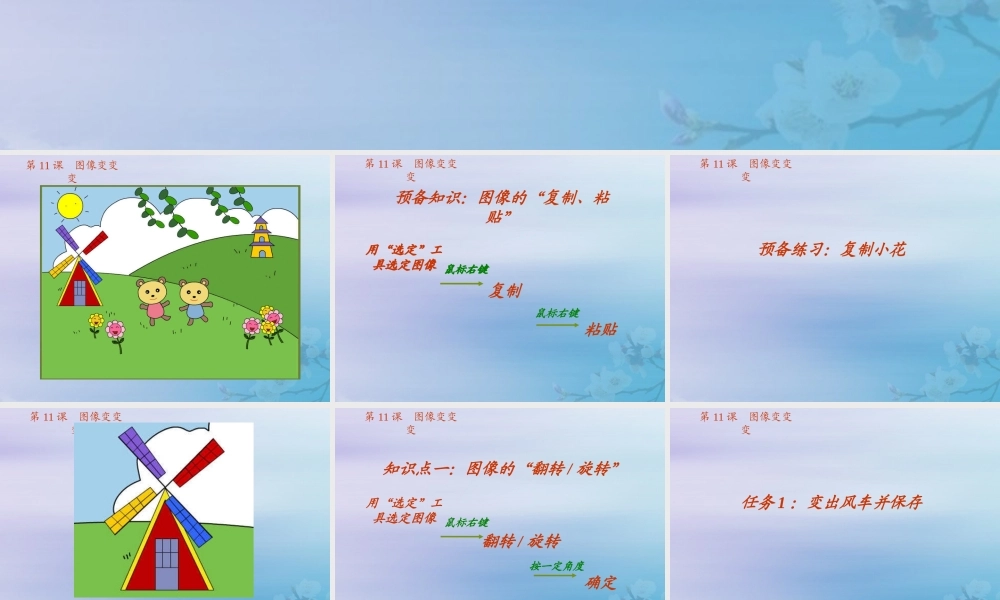 三年级信息技术上册 第11课 图像变变变课件3 粤教版-粤教版小学三年级上册信息技术课件