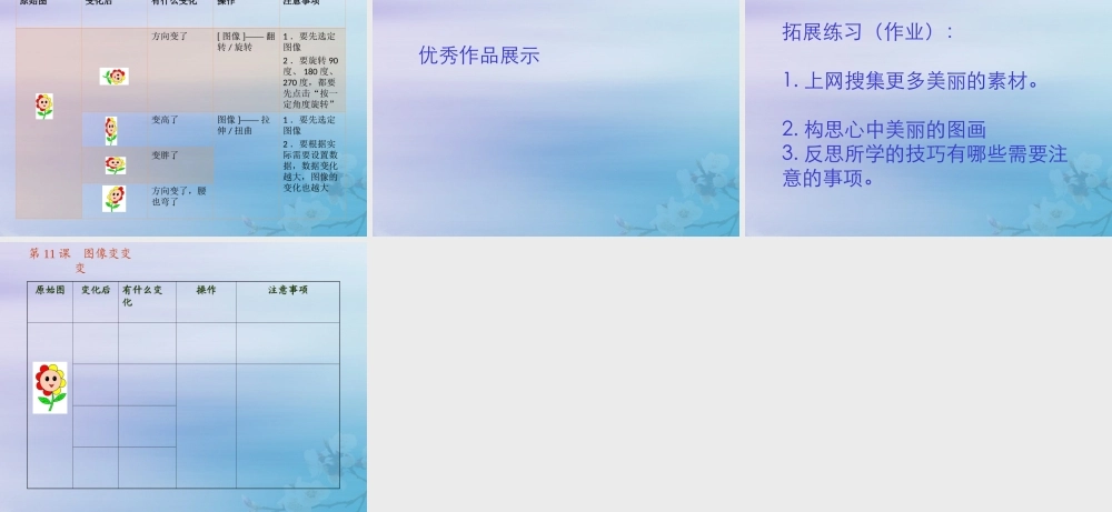 三年级信息技术上册 第11课 图像变变变课件3 粤教版-粤教版小学三年级上册信息技术课件