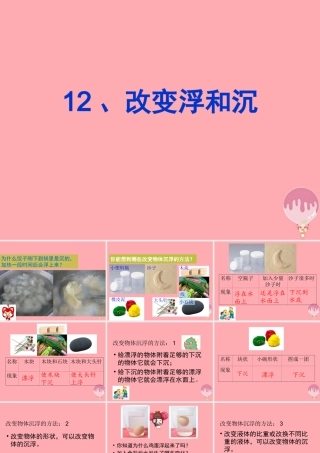 三年级科学上册 4.3 改变浮和沉课件4 青岛版五四制-青岛版小学三年级上册自然科学课件