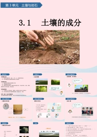 三年级科学上册 第三单元 土壤与岩石 第9课土壤的成分课件 青岛版六三制-青岛版小学三年级上册自然科学课件
