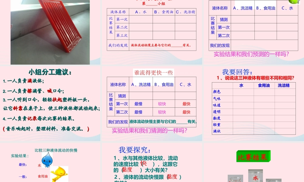 三年级科学上册 4.3《谁流得更快一些》课件（1） 教科版-教科版小学三年级上册自然科学课件
