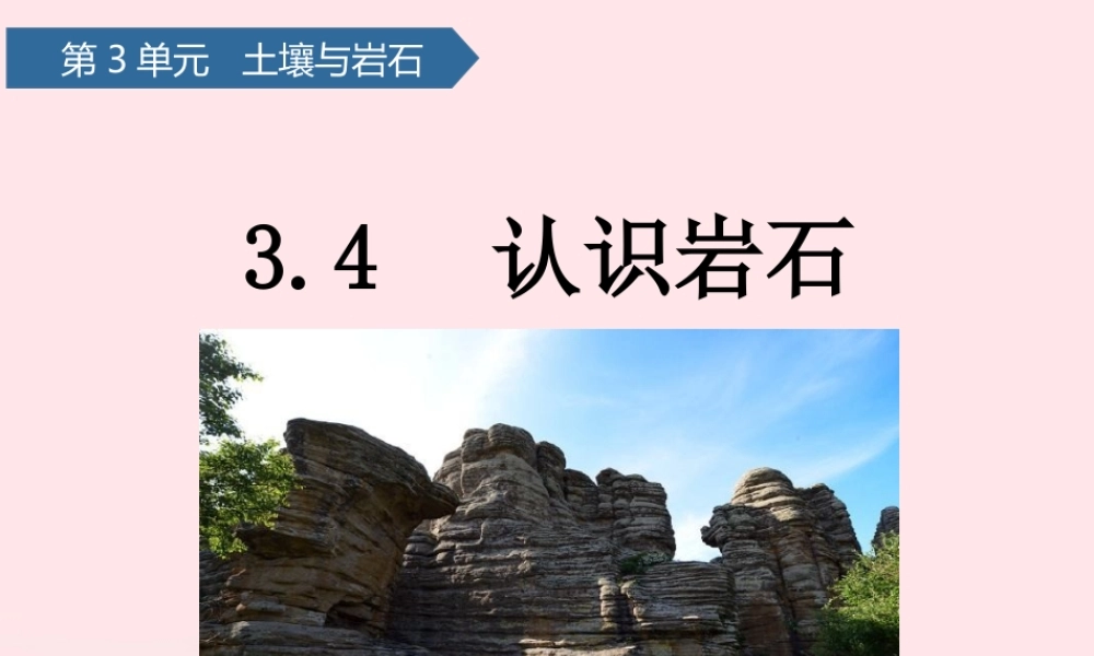 三年级科学上册 第三单元 土壤与岩石 第12课认识岩石课件 青岛版六三制-青岛版小学三年级上册自然科学课件
