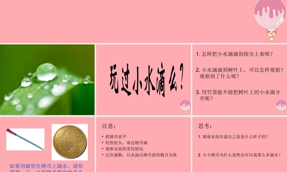 三年级科学上册 4.4 水面的秘密课件3 青岛版五四制-青岛版小学三年级上册自然科学课件