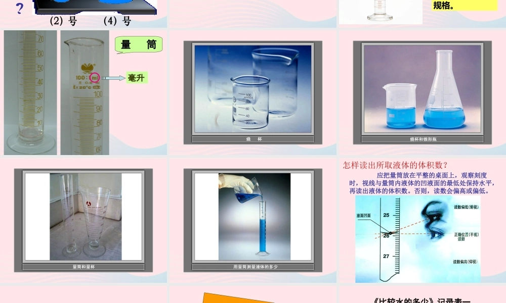 三年级科学上册 4.4《比较水的多少》课件（1） 教科版-教科版小学三年级上册自然科学课件