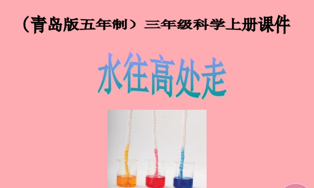 三年级科学上册 4.5 水往高处走课件1 青岛版五四制-青岛版小学三年级上册自然科学课件