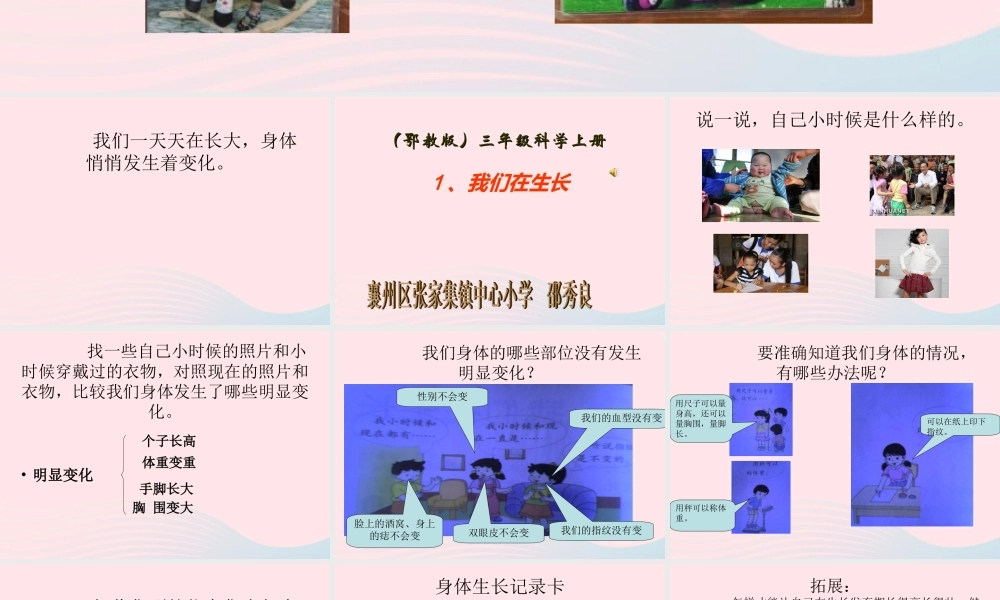 三年级科学上册 第一单元 生活中的食物 第1课《我们在生长》课件（3） 鄂教版-鄂教版小学三年级上册自然科学课件