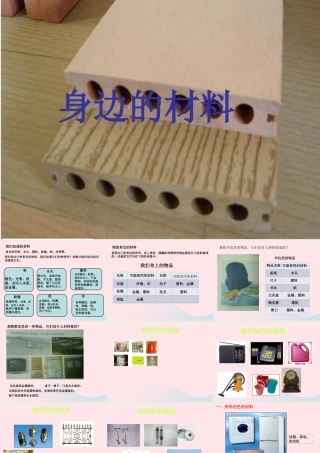 三年级科学下册 第一单元 第1课《身边的材料》课件3 冀教版-冀教版小学三年级下册自然科学课件