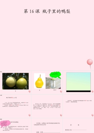 一年级语文下册 课文5 第19课《瓶子里的鸭梨》课件2 湘教版-湘教版小学一年级下册语文课件