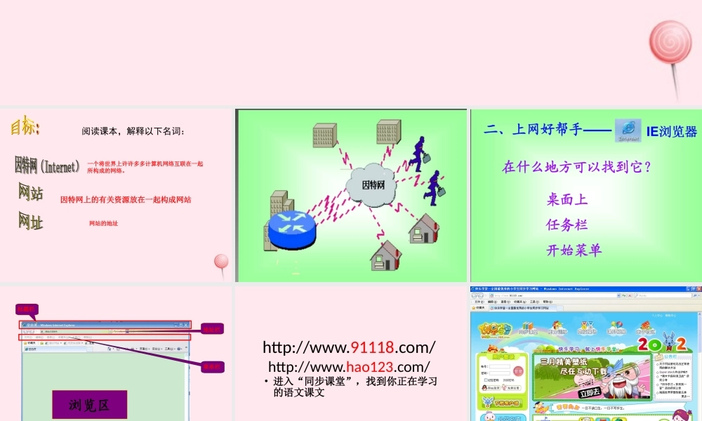 三年级信息技术上册 第9课《网上真精彩》课件2 冀教版-冀教版小学三年级上册信息技术课件