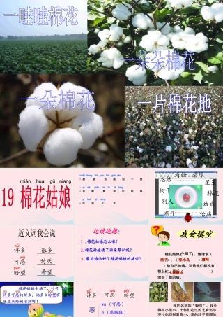 一年级语文下册 课文6 19《棉花姑娘》课件 新人教版-新人教版小学一年级下册语文课件