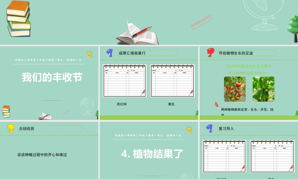 三年级科学下册 第一单元 植物的一生 4 植物结果了课件2 苏教版-苏教版小学三年级下册自然科学课件