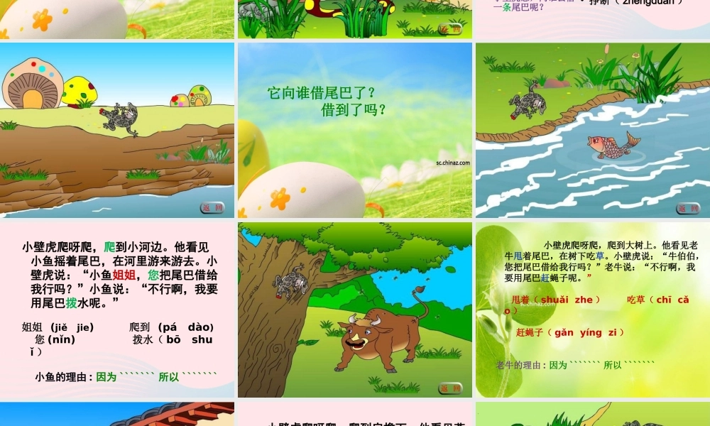 一年级语文下册 课文6 21《小壁虎借尾巴》课件 新人教版-新人教版小学一年级下册语文课件