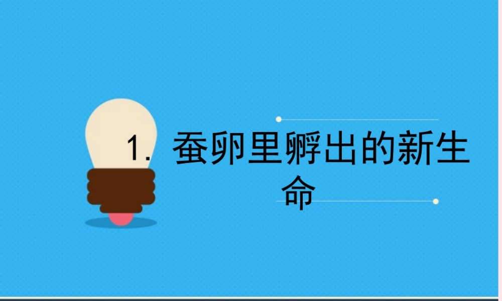 三年级科学下册 动物的生命周期 1 蚕卵里孵出的新生命课件1 教科版-教科版小学三年级下册自然科学课件