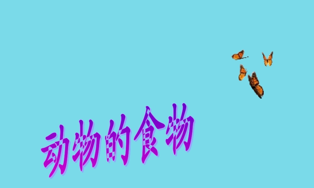 三年级科学上册 动物的食物课件1 新人教版-新人教版小学三年级上册自然科学课件