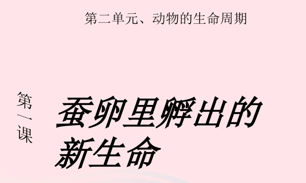 三年级科学下册 动物的生命周期 1《蚕卵里孵出的新生命》课件3 教科版-教科版小学三年级下册自然科学课件