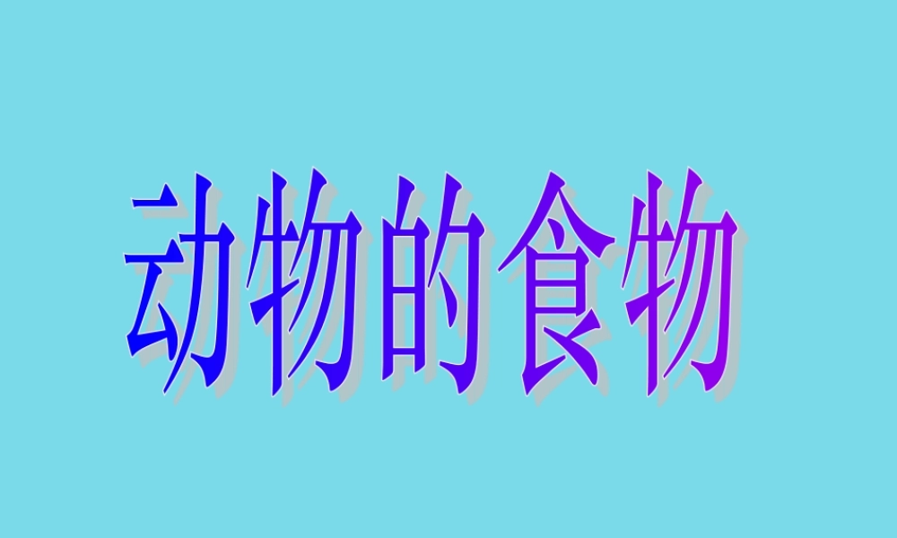 三年级科学上册 动物的食物课件2 新人教版-新人教版小学三年级上册自然科学课件