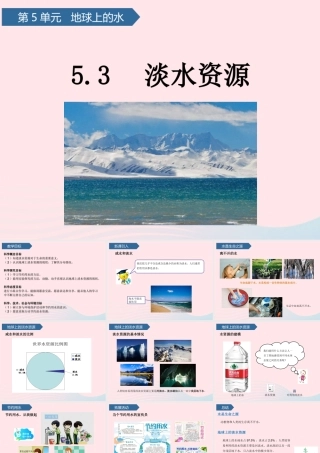 三年级科学上册 第五单元 地球上的水 第20课淡水资源课件 青岛版六三制-青岛版小学三年级上册自然科学课件