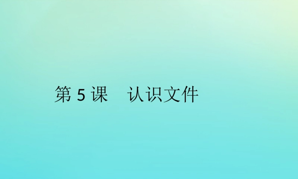 三年级信息技术下册 第二单元 文件管理 第5课 整理文件课件 新人教版-新人教版小学三年级下册信息技术课件