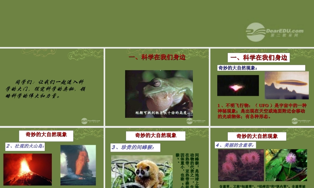 三年级科学上册 科学在我们身边2课件 首师大版