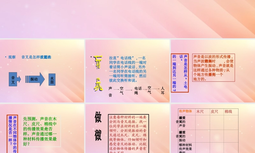 三年级科学上册 第五单元 奇妙的声音 2 声音的传播课件 大象版-大象版小学三年级上册自然科学课件