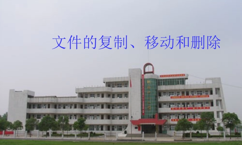 三年级信息技术下册 第二单元 文件管理 第6课 复制与删除文件课件 新人教版-新人教版小学三年级下册信息技术课件