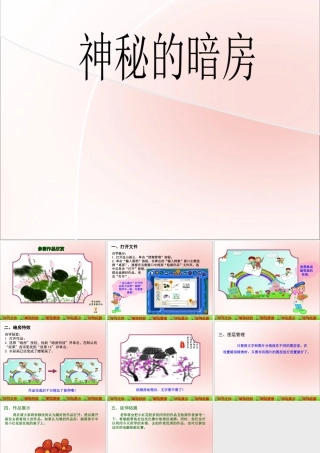 三年级信息技术下册 第三单元 用金山画王作图 第15课 纸样与暗房《神秘的暗房》参考课件 新人教版-新人教版小学三年级下册信息技术课件