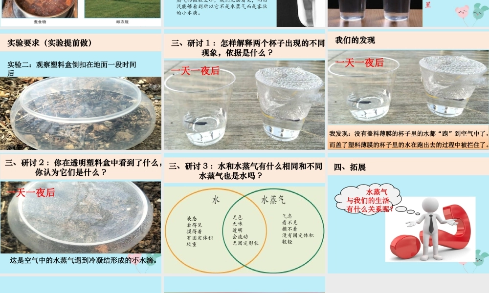 三年级科学上册 第一单元《水》1 水到哪里去了课件 （新版）教科版-（新版）教科版小学三年级上册自然科学课件