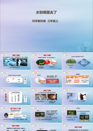 三年级科学上册 第一单元《水》1《水到哪里去了》课件 （新版）教科版-（新版）教科版小学三年级上册自然科学课件
