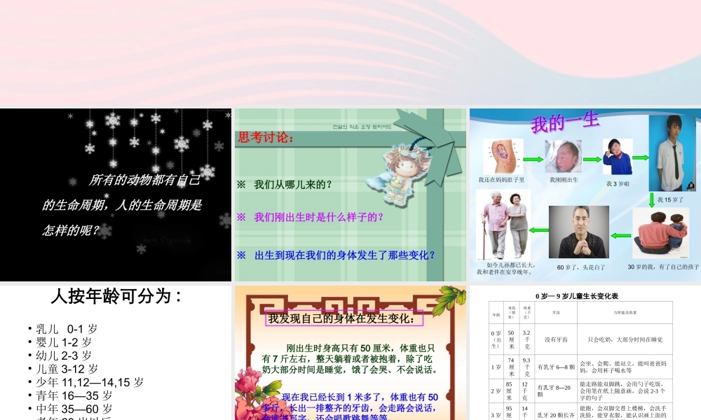 三年级科学下册 动物的生命周期 7 我们的生命周期课件2 教科版-教科版小学三年级下册自然科学课件