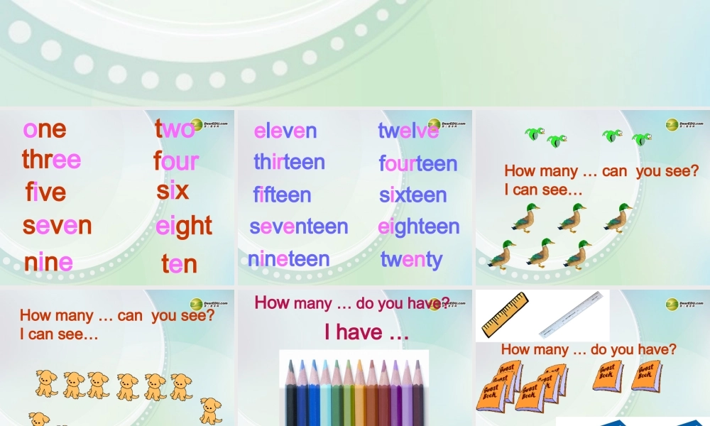 三年级英语上册 Lesson 5 How Many课件 （新版）冀教版