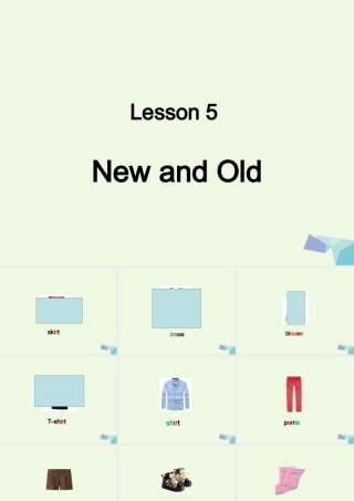 三年级英语上册 Lesson 5 New and old课件 冀教版（一起）-冀教版小学三年级上册英语课件